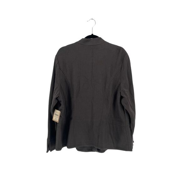 Coldwater Creek NWT Women's Gray Double Knit 6-Button Jacket - Plus Size 20 - Picture 2 of 7